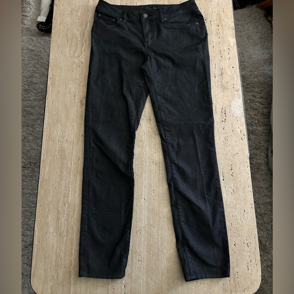 Prana Kayla Black Denim Jean Sz 6 Short
